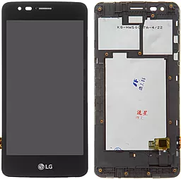 Дисплей LG K8 X240 (LGM-K120L, LGM-K120S, M200, US215, X240, X300) (20pin) с тачскрином и рамкой, оригинал, Black