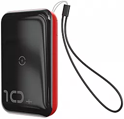 Повербанк Baseus Mini S Bracket Wireless 10000 mAh Black/Red (PPXFF10W-19) - фото Повербанк Baseus Mini S Bracket Wireless 10000 mAh Black/Red (PPXFF10W-19)