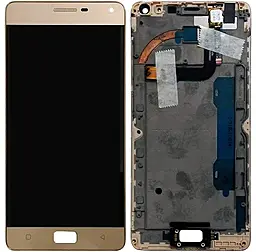 Дисплей Lenovo Vibe P1 Turbo, Vibe P1 Pro, Vibe P1 (P1a42, P1c72) з тачскріном і рамкою, Gold