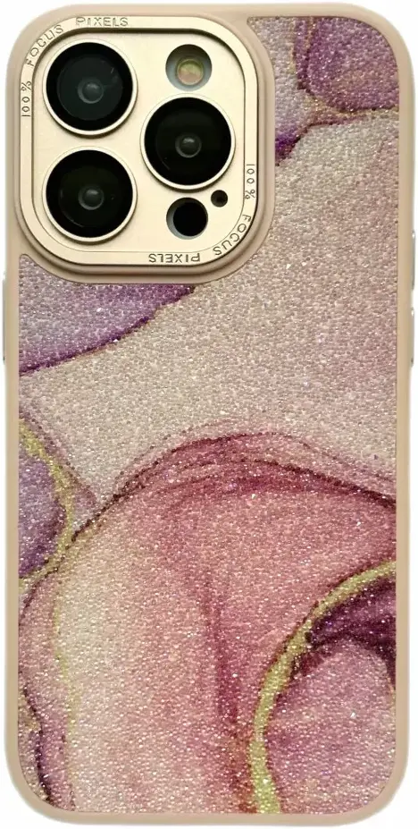 Чохол 1TOUCH Glitter Marble Case для Apple iPhone 12 Pink - фото 1