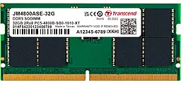 Оперативна пам'ять для ноутбука Transcend 32 GB SO-DIMM DDR5 4800 MHz JetRam (JM4800ASE-32G)