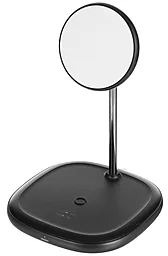 Беспроводная док-станция Baseus Swan Magnetic 2-in-1 20w wireless charger black (wXSw-C01) - фото Беспроводная док-станция Baseus Swan Magnetic 2-in-1 20w wireless charger black (wXSw-C01)