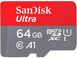 Карта памяти SanDisk 64 GB microSDXC UHS-I Ultra A1 (SDSQUAB-064G-GN6MN)