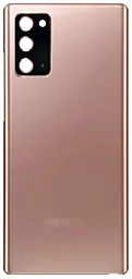 Задняя крышка корпуса Samsung Galaxy Note 20 N980 со стеклом камеры Original Mystic Bronze - фото Задняя крышка корпуса Samsung Galaxy Note 20 N980 со стеклом камеры Original Mystic Bronze