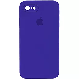 Чехол Silicone Case Full Camera Square для Apple iPhone 7, iPhone 8, iPhone SE 2020 Ultra Violet