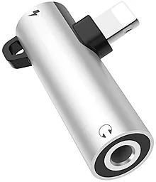 Аудио-переходник Hoco LS21 Lightning & 3.5mm silver - миниатюра 3 Аудио-переходник Hoco LS21 Lightning & 3.5mm silver - миниатюра 3