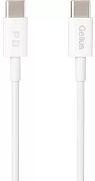 Кабель Gelius Contact GP-UC111 USB Type-C - Type-C 60w 3a 1м PD cable White