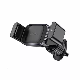 Держатель Borofone BH106 Ascend pull clip car holder(air outlet) Black Metal Gray - фото Держатель Borofone BH106 Ascend pull clip car holder(air outlet) Black Metal Gray