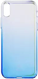 Чехол Baseus Glaze Case для Apple iPhone X Transparent Blue