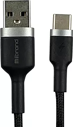Кабель Mibrand Metal Braided MI-71 USB-A - Type-C 12w 2.4a 1м cable Black - фото Кабель Mibrand Metal Braided MI-71 USB-A - Type-C 12w 2.4a 1м cable Black