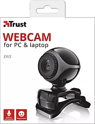 WEB-камера Trust Exis Webcam Black (17003) - миниатюра 4