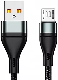 Кабель Jellico B12 USB-A - micro USB 15w 3.1a 2м cable Black - фото Кабель Jellico B12 USB-A - micro USB 15w 3.1a 2м cable Black