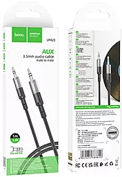 Аудіо кабель Hoco UPA23 AUX mini Jack 3.5mm M/M Cable 1 м gray/black - мініатюра 9