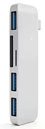 Мультипортовый USB Type-C хаб Satechi 3-in-1 Combo Hub Silver (ST-TCUHS) - миниатюра 3