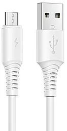 Кабель Borofone BX47 USB-A - micro USB 12w 2.4a 1м cable White - фото Кабель Borofone BX47 USB-A - micro USB 12w 2.4a 1м cable White
