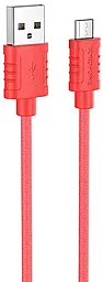 Кабель Borofone BX52 USB-A - micro USB 12w 2.4a 1м cable Red - фото Кабель Borofone BX52 USB-A - micro USB 12w 2.4a 1м cable Red