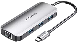 Мультипортовый USB Type-C хаб Vention 6-in-1 grey (TOHHB) - фото Мультипортовый USB Type-C хаб Vention 6-in-1 grey (TOHHB)