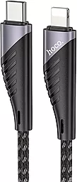Кабель Hoco U95 Freeway USB Type-C - Lightning 20w 3a 1.2м PD сable Black - фото Кабель Hoco U95 Freeway USB Type-C - Lightning 20w 3a 1.2м PD сable Black