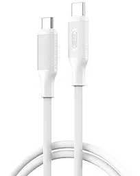 Кабель XO NB-Q265B USB Type-C - Type-C 60w 3a 1м PD cable White - фото Кабель XO NB-Q265B USB Type-C - Type-C 60w 3a 1м PD cable White