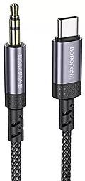 Аудіо кабель Borofone BL24 AUX mini Jack 3.5 - USB Type-C M/M сable 1 м black