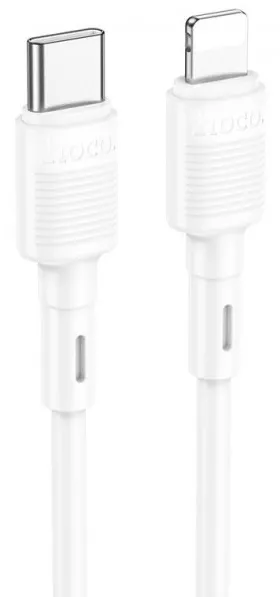 Кабель Hoco X83 Victory USB Type-C - Lightning 20w 3a 1м PD сable White - фото 1