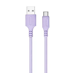USB Кабель ColorWay USB to USB Type-C 2.4А Purple (CW-CBUC044-PU)