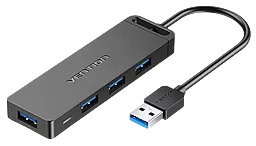 Мультипортовый USB-A хаб Vention 4-in-1 black (CHLBB) - миниатюра 2