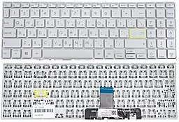 Клавіатура для ноутбуку Asus X521 series без рамки Silver