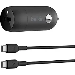 Автомобільний зарядний пристрій Belkin 30W PPS PD USB-C fast charger + USB-C to USB-C cable black (CCA004BT1MBK-B6) - фото Автомобільний зарядний пристрій Belkin 30W PPS PD USB-C fast charger + USB-C to USB-C cable black (CCA004BT1MBK-B6)