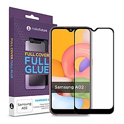 Захисне скло MAKE Full Cover Full Glue Samsung A022 Galaxy A02  Black (MGFSA02)