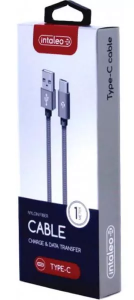 Кабель Intaleo CBGNYT1 USB-A - Type-C 12w 2.4a 1м cable Grey (1283126489136) - фото 4