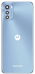 Задняя крышка корпуса Motorola Moto E32 XT2227 со стеклом камеры, Original Pearl Blue - фото Задняя крышка корпуса Motorola Moto E32 XT2227 со стеклом камеры, Original Pearl Blue