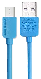 Кабель USB Remax Light micro USB Cable Blue (RC-006m/5-027)