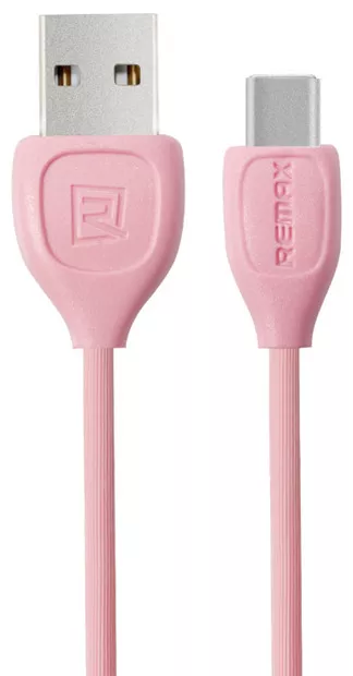 Кабель Remax Lesu USB-A - Type-C 12w 2.4a 1м cable Pink (RC-050a) - фото 1