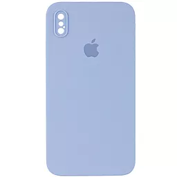 Чохол Silicone Case Full Camera Square для Apple iPhone X, iPhone XS Mist blue