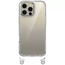 Чехол Epik Clear Case with Strap для Apple iPhone 13 Pro Light Pink - миниатюра 3 Чехол Epik Clear Case with Strap для Apple iPhone 13 Pro Light Pink - миниатюра 3