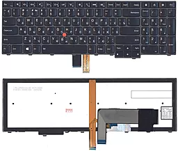 Клавиатура для ноутбука Lenovo ThinkPad Edge E531 E540 с подсветкой Light с указателем Point Stick Frame черная-серая