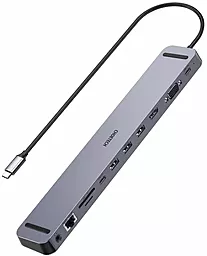 Мультипортовый USB Type-C хаб Choetech 11-in-1 grey (HUB-M20-GY) - фото Мультипортовый USB Type-C хаб Choetech 11-in-1 grey (HUB-M20-GY)