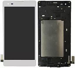 Дисплей LG X Style (K200) з тачскріном і рамкою, оригінал, White