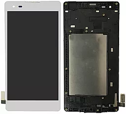 Дисплей LG X Style (K200) с тачскрином и рамкой, оригинал, White - фото Дисплей LG X Style (K200) с тачскрином и рамкой, оригинал, White