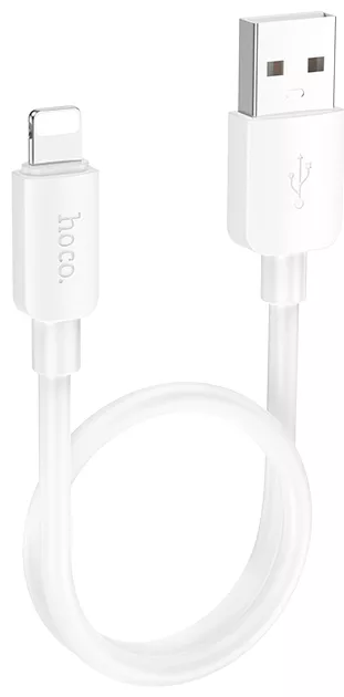 Кабель Hoco X96 Hyper USB-A - Lightning 12w 2.4a 0.25м cable White - фото 1