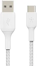 Кабель Belkin BRAIDED USB-A - Type-C 2.1a 1м cable White (CAB002BT1MWH) - фото Кабель Belkin BRAIDED USB-A - Type-C 2.1a 1м cable White (CAB002BT1MWH)