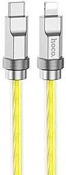 Кабель Hoco U113 Silicone Solid USB Type-C - Lightning 20w 3a 1м PD сable Gold - фото Кабель Hoco U113 Silicone Solid USB Type-C - Lightning 20w 3a 1м PD сable Gold