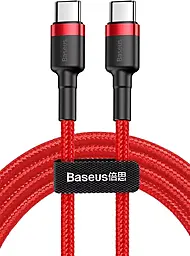 Кабель Baseus Cafule USB Type-C - Type-C 60w 3a 1м PD cable Red/Black (CATKLF-G09)