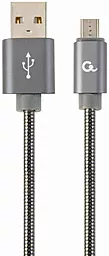 Кабель USB Cablexpert micro USB Cable Grey (CC-USB2S-AMmBM-1M-BG)