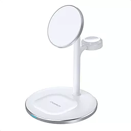 Беспроводная док-станция Choetech 15w 3-in-1 magnetic wireless charger white - фото Беспроводная док-станция Choetech 15w 3-in-1 magnetic wireless charger white