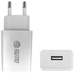Мережевий зарядний пристрій ExtraDigital USB-A 2A White (SC230198)
