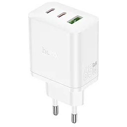 Сетевое зарядное устройство Hoco N51 Scenery 65w PD/QC 2XUSB-C/USB-A ports charger white