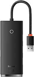 USB хаб Baseus Lite Series 4-in-1 black (WKQX030001)