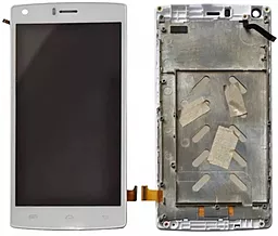 Дисплей DOOGEE X5 Max, X5 Max Pro з тачскріном і рамкою, оригінал, White - фото Дисплей DOOGEE X5 Max, X5 Max Pro з тачскріном і рамкою, оригінал, White